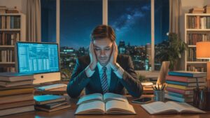 Illustration of night owls experiencing cognitive decline due to rigid work schedules (AI-generated, non-realistic illustration). Credit: Ideogram.