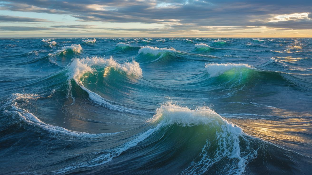 Illustration of shifts in water density influencing the Atlantic Meridional Overturning Circulation (AI-generated, non-realistic illustration). Credit: Ideogram.