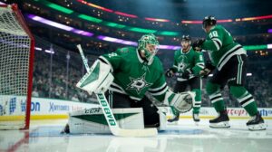 Illustration of the Dallas Stars' playoff exit against the Edmonton Oilers, highlighting key player dynamics and strategic challenges (AI-generated, non-realistic illustration). Credit: Ideogram.