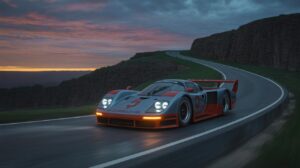Illustration of the Porsche 963 RSP hypercar bridging the gap between Le Mans racing and street legality (AI-generated, non-realistic illustration). Credit: Ideogram.