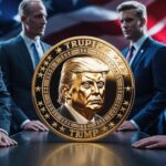 Illustration of the TRUMP token and its political influence in the cryptocurrency market (AI-generated, non-realistic illustration). Credit: Ideogram.