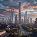 Illustration of China's cultural evolution blending ancient heritage with modern influences (AI-generated, non-realistic illustration). Credit: Ideogram.