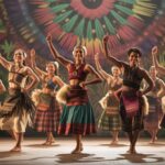 Illustration of Filipino dancers performing traditional Indigenous dances with cultural authenticity and respect (AI-generated, non-realistic illustration). Credit: Ideogram.