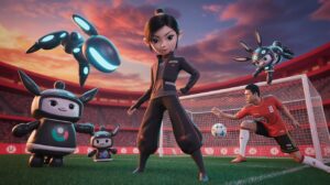 Illustration of the cultural icons Ne Zha 2, DeepSeek, Labubu, and the Su Super League redefining China's creative landscape (AI-generated, non-realistic illustration). Credit: Ideogram.