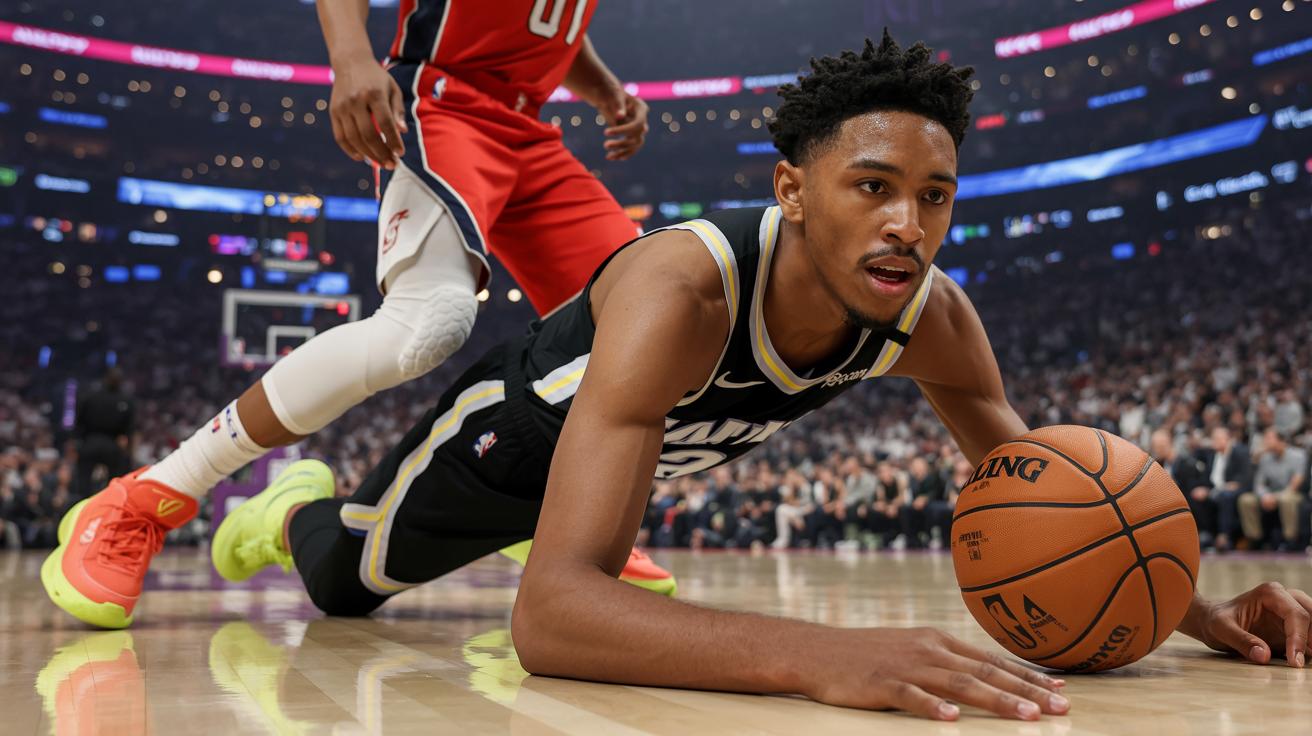 Illustration of Shai Gilgeous-Alexander leading a dramatic comeback in Game 4 of the NBA Finals (AI-generated, non-realistic illustration). Credit: Ideogram.