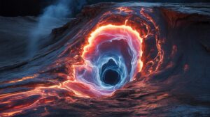 Illustration of a ghost plume beneath Oman, depicting its influence on Earth's internal dynamics (AI-generated, non-realistic illustration). Credit: Ideogram.
