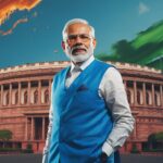 Illustration of Prime Minister Narendra Modi reshaping India's political landscape over 11 years (AI-generated, non-realistic illustration). Credit: Ideogram.