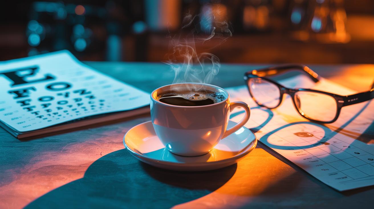 Illustration of the potential link between instant coffee consumption and increased risk of age-related macular degeneration (AI-generated, non-realistic illustration). Credit: Ideogram.