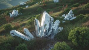 Illustration of the unique mineral jadarite found in Serbia's Jadar Valley, symbolizing its potential in green energy (AI-generated, non-realistic illustration). Credit: Ideogram.