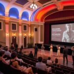 Illustration of The Ebell Theatre hosting vibrant cultural events celebrating film and art (AI-generated, non-realistic illustration). Credit: Ideogram.