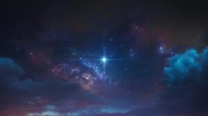 Illustration of a new star appearing in the night sky, capturing the awe of astronomers and stargazers (AI-generated, non-realistic illustration). Credit: Ideogram.