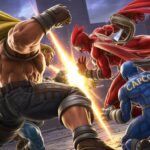 Illustration of the Marvel vs. Capcom Fighting Collection update featuring iconic characters in dynamic battle poses (AI-generated, non-realistic illustration). Credit: Ideogram.