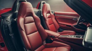 Illustration of the innovative seat technology in the Porsche 718 Boxster GTS 4.0, highlighting simultaneous heating and cooling features (AI-generated, non-realistic illustration). Credit: Ideogram.
