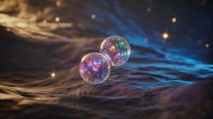 Illustration of quantum entanglement occurring at remarkable speeds, challenging conventional physics (AI-generated, non-realistic illustration). Credit: Ideogram.