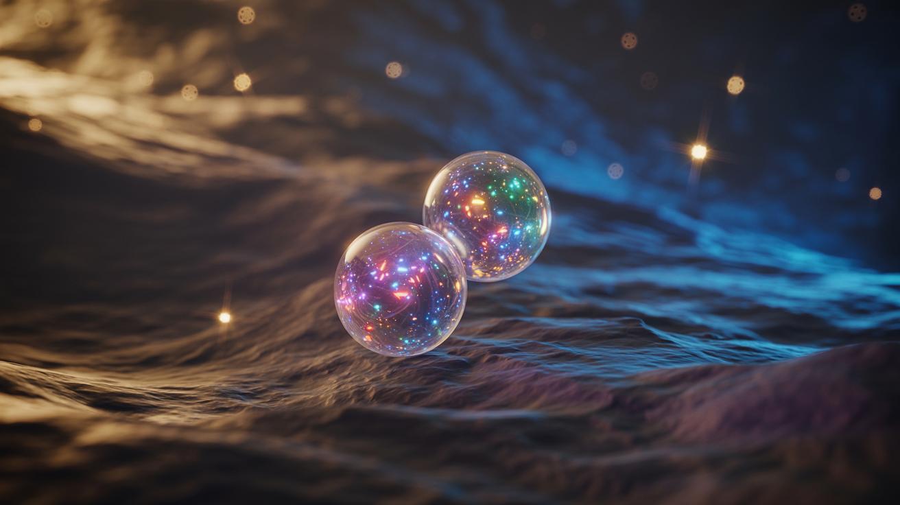 Illustration of quantum entanglement occurring at remarkable speeds, challenging conventional physics (AI-generated, non-realistic illustration). Credit: Ideogram.