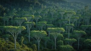Illustration of Sarawak's innovative plant tissue culture techniques revolutionizing forest plantations (AI-generated, non-realistic illustration). Credit: Ideogram.