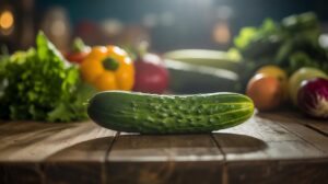 Illustration of a salmonella outbreak linked to cucumbers affecting multiple states (AI-generated, non-realistic illustration). Credit: Ideogram.