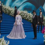 Illustration of the 2025 Met Gala blue carpet inspired by Cy Gavin's painting, showcasing Black dandyism and cultural identity (AI-generated, non-realistic illustration). Credit: Ideogram.
