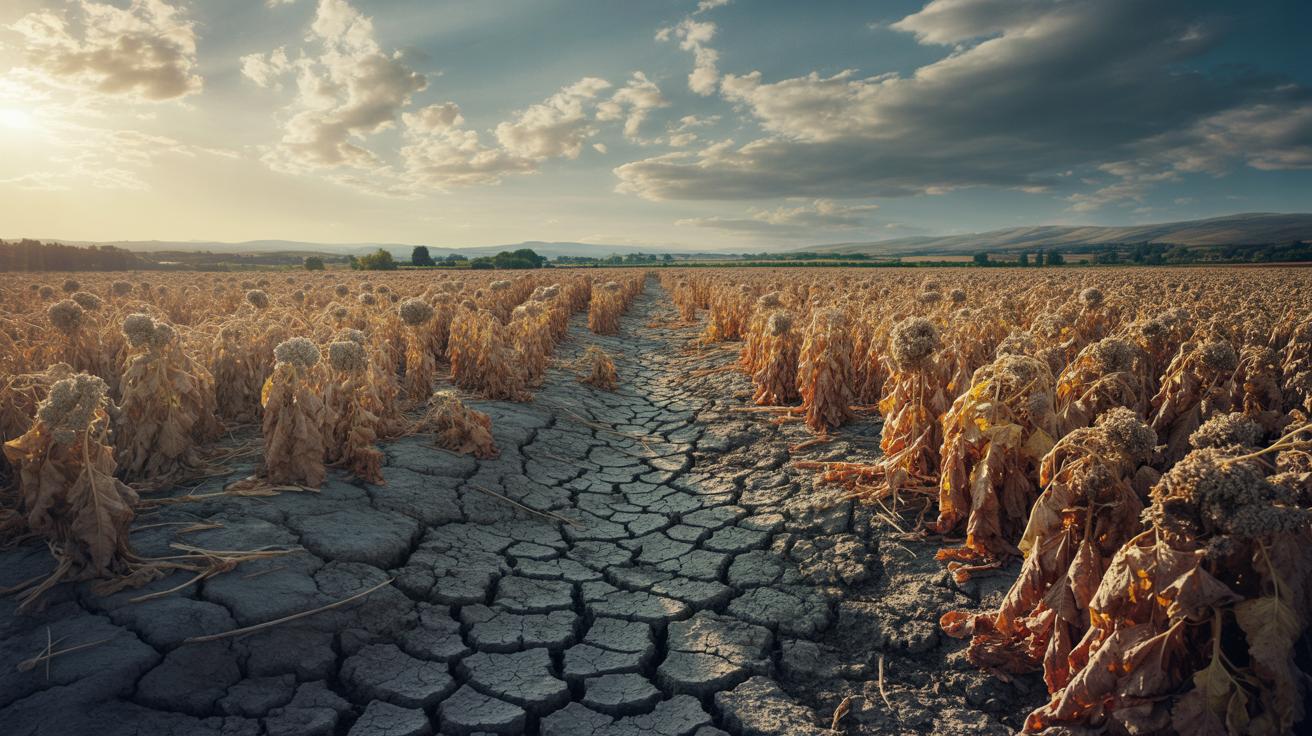 Illustration of Europe experiencing severe drought conditions amid rising global temperatures (AI-generated, non-realistic illustration). Credit: Ideogram.