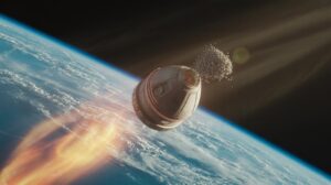 Illustration of the Nyx capsule's journey into space with the ashes of 166 individuals (AI-generated, non-realistic illustration). Credit: Ideogram.