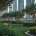 Illustration of Dubai's ambitious 300,000-tree afforestation project, showcasing the integration of smart irrigation systems and diverse plant species (AI-generated, non-realistic illustration). Credit: Ideogram.