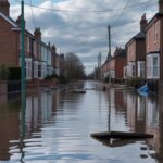 Illustration of the aftermath of severe flooding in Boston, Lincolnshire, showing damaged homes and disrupted lives (AI-generated, non-realistic illustration). Credit: Ideogram.