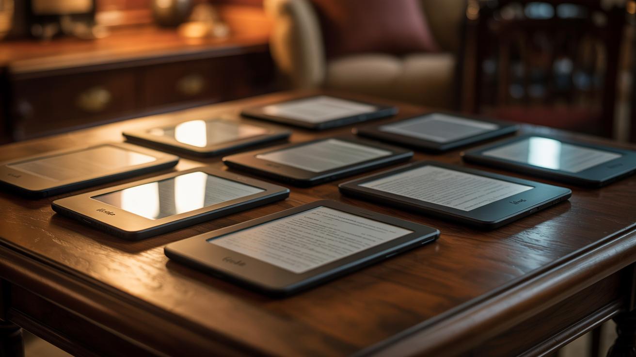 Illustration of discounted Kindle devices available for Prime Day deals (AI-generated, non-realistic illustration). Credit: Ideogram.