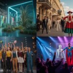 Illustration of Europe's vibrant cultural events, including art exhibitions and theater festivals (AI-generated, non-realistic illustration). Credit: Ideogram.