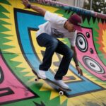 Illustration of Tony Hawk's Pro Skater 3 + 4 soundtrack evolution and player decisions (AI-generated, non-realistic illustration). Credit: Ideogram.