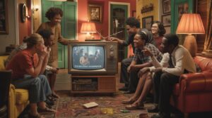 Illustration of New Orleans' vibrant storytelling tradition and cultural preservation through public broadcasting (AI-generated, non-realistic illustration). Credit: Ideogram.