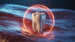 Illustration of the potential use of wisdom tooth stem cells in regenerative medicine (AI-generated, non-realistic illustration). Credit: Ideogram.